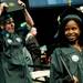 An Eastern Michigan University graduate celebrates receiving a diploma during the Spring Commencement on Sunday, April 28. Daniel Brenner I AnnArbor.com